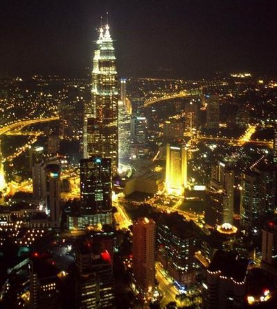 petronas tower at night